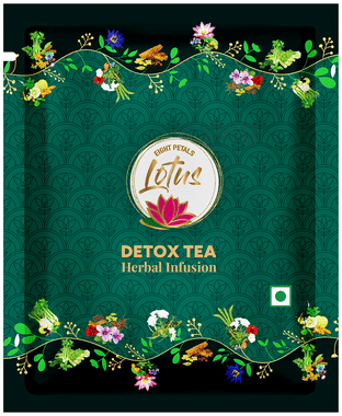Eight Petals Lotus Detox Tea Herbal Infusion Sachet box of 15 sachets