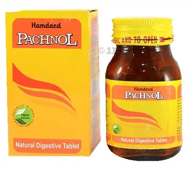 Hamdard Pachnol Natural Digestive Tablet bottle of 100 tablets