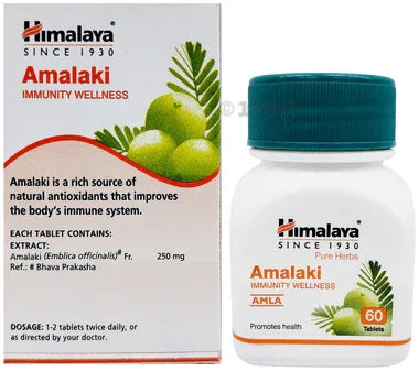 Himalaya Wellness Pure Herbs Amalaki Tablet | Helps Build Immunity bottle of 60 tablets