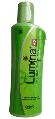 JRK's Lumina AD Herbal Shampoo | Dandruff & Scalp Psoriasis bottle of 100 ml shampoo