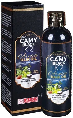 Lord's Camy Black K2 Arnica Hair Oil bottle of 150 ml oil