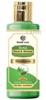 Khadi Care Herbal Neem & Aloe Vera Foaming Shampoo bottle of 210 ml shampoo