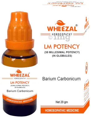 Wheezal Barium Carbonicum Globules 0/30 LM bottle of 20 gm globules