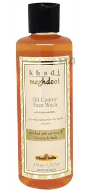 Khadi Meghdoot Oil Control Face Wash pump bottle of 210 ml face wash