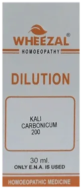 Wheezal Kali Carbonicum Dilution 200 bottle of 30 ml dilution
