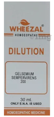Wheezal Gelsimium Sempervirens Dilution 200 bottle of 30 ml dilution
