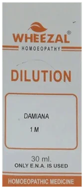 Wheezal Damiana Dilution 1M bottle of 30 ml dilution