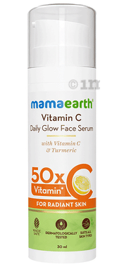 Mamaearth Vitamin C Daily Glow Face Serum pump bottle of 30 ml serum by Mamaearth – Shop authentic Mamaearth products. Free S/H Singapore, Dubai, Japan. Trusted since 2013, 50K+ orders
