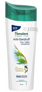 Himalaya Anti-Dandruff with Natural 5 Protein Technology Shampoo Tea Tree bottle of 180 ml shampoo