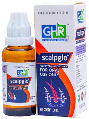 Ghai Homoeo Remedies Scalpglo Oral Drops bottle of 30 ml oral drops