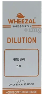 Wheezal Ginseng Dilution 200 bottle of 30 ml dilution