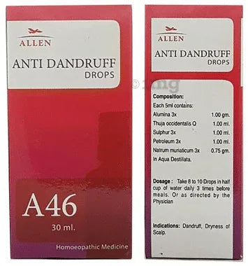 Allen A46 Anti Dandruff Drop bottle of 30 ml drop