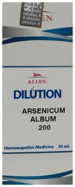 Allen Arsenicum Album Dilution 200 bottle of 30 ml dilution