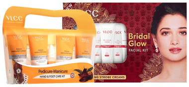 Combo Pack of VLCC Bridal Glow Facial kit (147gm) & Pedicure-Manicure Hand & Foot Care Kit (210gm) combo pack of 2 units by VLCC – Shop authentic VLCC products. Free S/H Singapore, Dubai, Japan. Trusted since 2013, 50K+ orders worl