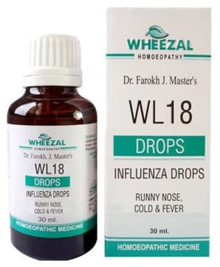 Wheezal WL18 Influenza Drop bottle of 30 ml drop