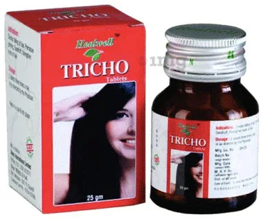 Healwell Tricho Tablet bottle of 25 gm tablet