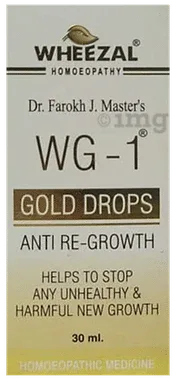 Wheezal WG1 Anti Re-Growth Gold Drop bottle of 30 ml drop