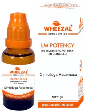 Wheezal Cimicifuga Racemosa Globules 0/19 LM bottle of 20 gm globules