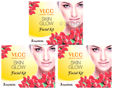 VLCC Skin Glow Facial Kit (25gm Each) combo pack of 3 boxes