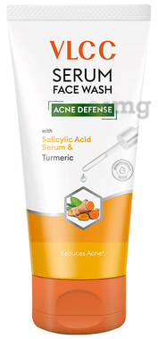 VLCC Acne Defense Turmeric Serum Face Wash tube of 100 ml face wash