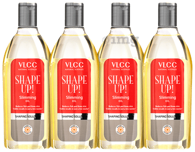 VLCC Shape Up Slimming Oil (200ml Each) combo pack of 4 bottles