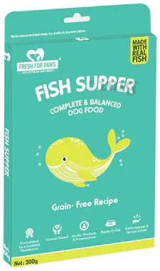 Fresh For Paws Fish Supper Complete & Balanced Dog Food box of 300 gm pet food