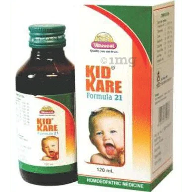 Wheezal Kid Kare Formula 21 Syrup bottle of 120 ml syrup