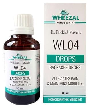 Wheezal WL04 Backache Drop bottle of 30 ml drop