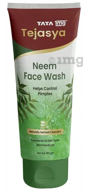 Tejasya Neem Face Wash with Aloe Vera | For Pimple & Acne Relief | Soap & Paraben-Free | by Tata 1mg tube of 150 gm face wash