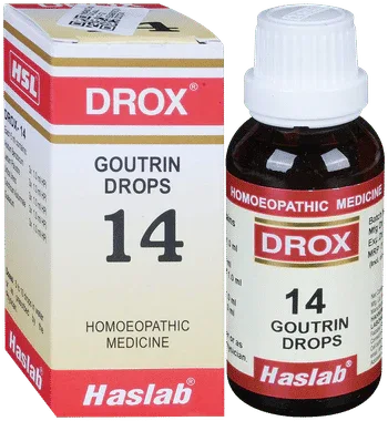 Haslab Drox 14 Goutrin Drop bottle of 30 ml drop
