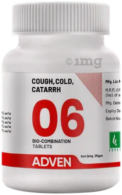 Adven Cough Cold Catarrh 06 Biocombination Tablet bottle of 25 gm biocombination tablet