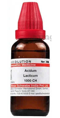 Dr Willmar Schwabe India Acidum Lacticum Dilution 1000 CH bottle of 30 ml dilution