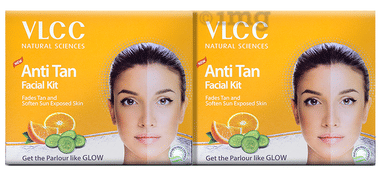 VLCC Natural Science Anti Tan Facial Kit (60ml Each) combo pack of 2 boxes