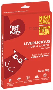 Fresh For Purrs Liverlicious Cat Food Liver & Carrot box of 80 gm pet food
