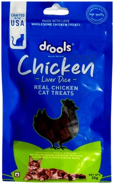 Drools Chicken Real Chicken Cat Treats Liver Dice packet of 35 gm pet food
