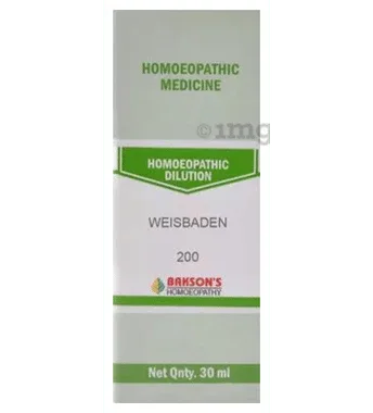 Bakson's Homoeopathy Weisbaden Dilution 200 bottle of 30 ml dilution