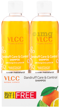 VLCC Dandruff Care & Control Shampoo 350ml Each (Buy 1 Get 1 Free) combo pack of 2 bottles