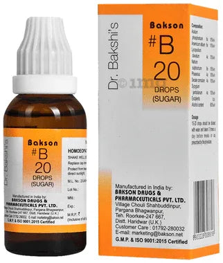 Bakson B20 Sugar Drop bottle of 30 ml drop