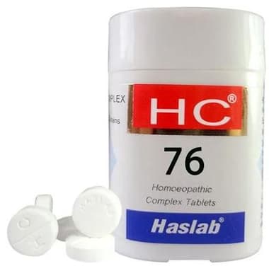 Haslab HC 76 Plantago Complex Tablet bottle of 20 gm tablet