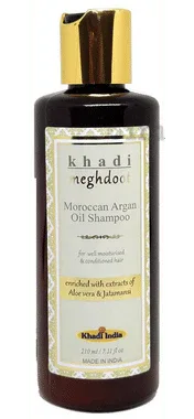 Khadi Meghdoot Moroccan Argan Oil Shampoo bottle of 210 ml shampoo