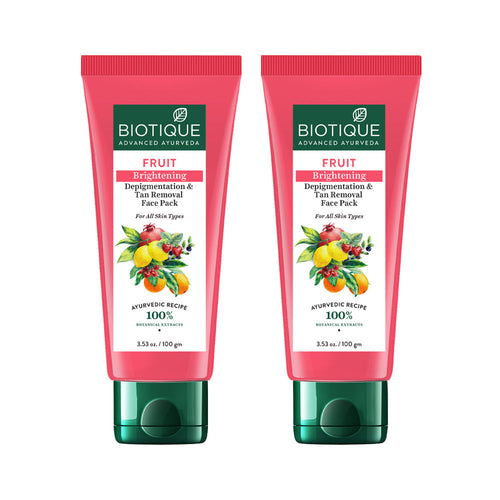 FRUIT Brightening Depigmentation & Tan Removal Face Pack 100g (Pack of 2)