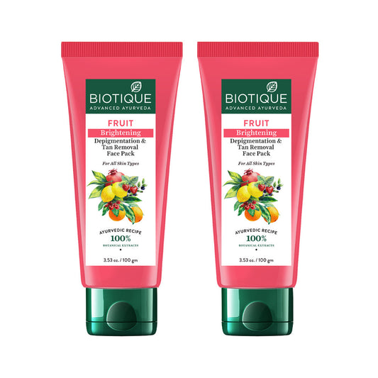 FRUIT Brightening Depigmentation & Tan Removal Face Pack 100g (Pack of 2)