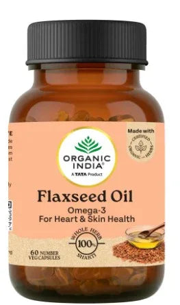 Organic India Flaxseed Oil 60 Caps – Omega‑3 & Skin Health