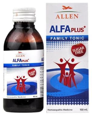 Allen Alfa Plus Sugar Free Family Tonic bottle of 100 ml tonic