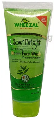 Wheezal Glow Bright Revitalizing Neem Face Wash tube of 60 ml face wash