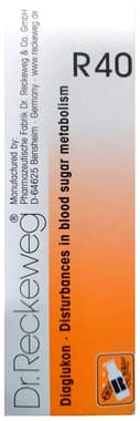 Dr. Reckeweg R40 Diabetes Drop Homeopathic Medicine bottle of 22 ml drop