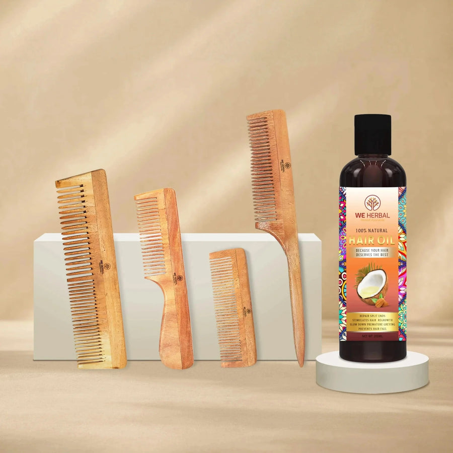Hair Oil & Pure Neem Comb Pack Combo