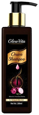 Glowvita Onion Shampoo pump bottle of 200 ml shampoo