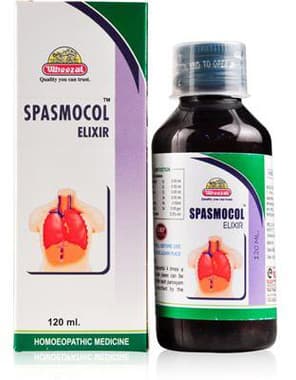 Wheezal Spasmocol Elixir bottle of 120 ml elixir