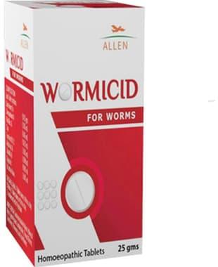 Allen Wormicid Tablet bottle of 25 gm tablet
